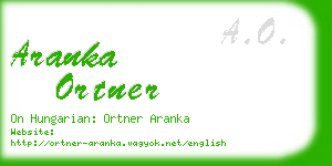 aranka ortner business card